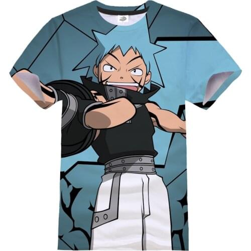 Soul Eater 3D Print T-shirt Anime Pattern Cosplay Men Women Sport Casual O-Neck Shirts