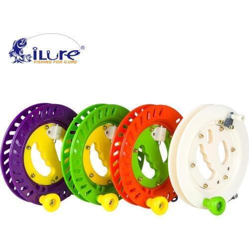 ILure Fishing Reel Hand Reel Wheel Fishing Line Winder Round Storage Spooler Fishing String Bobbin with Anti Reverse Bearing