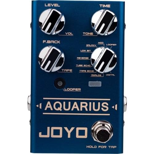 JOYO Aquarius Digital Delay Pedal Effect Guitar Processor Multi-mode Looper Delay Functions for Electric Guitar Accessories