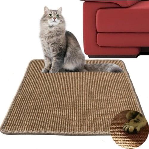 Pet Cats Natural Sisal Scratching Mat Bed Pad Climbing Tree Toy Furniture Foot Protecting Chair Protector Cat Scratch Pad Board