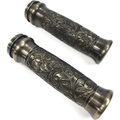 Engraved Custom Brass Hand Grips For Fat Bob,Street Bob,Low Ride, Brass Parts