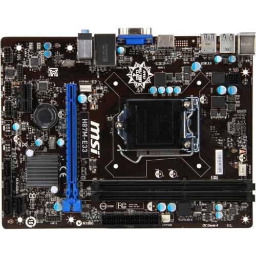 MSI H87M-E33 Motherboard LGA 1150 DDR3 PCI-E X16 USB3.0 SATA III 32GB Core i7/Core i5/Core i3/ Micro ATX Desktop Used Mainboard