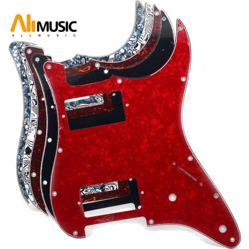 Multicolor 3 Ply 11 Holes HH two Humbucker Guitar Pickguard Anti-Scratch Plate for ST FD Electric Guitar