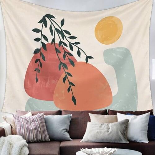 Tropical Plants Abstract Art Tapestry Wall Hanging Living Room Decor Wall Hanging Tapestry Yoga Mat Home Decor Art