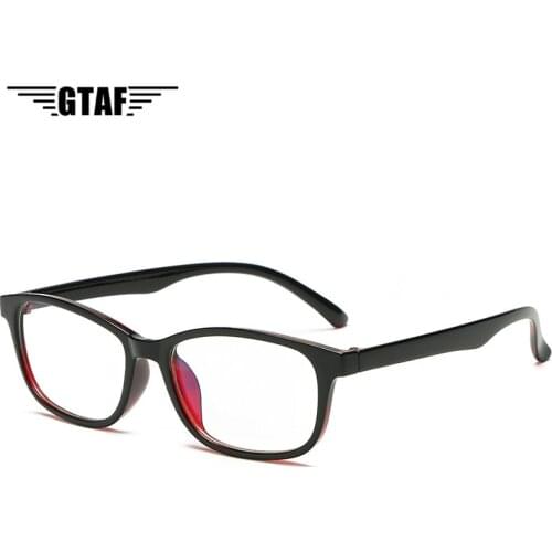 New Blue Light Eye Protection Ultra Light Glasses Frame Classic Flat Mirror Men and Women Retro Frame Female Fashion Glasses