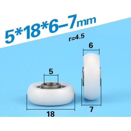 [R0518-6N]Free Shipping 10pcs non-standard 695ZZ BALL BEARING POM roller /nylon pulley for plastic window and furnitures