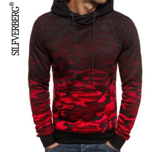 SILFVERBERG Mens Camouflage Hoodies
