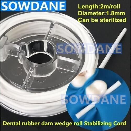 Dental Rubber Dam Stabilizing Cord Wedges Rolls Clamps Sheets Latex Elastic Wedge Line Dental Material Autoclavable