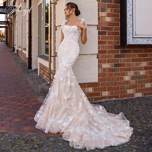 Traugel Sexy Sweetheart Backless Lace Mermaid Wedding Dresses Elegant 3D Flower Appliques Court Train Trumpet Bridal Gown