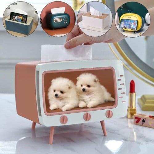 Tissue Box Wooden Cover TV Paper Box Solid Wood Napkin Holder Case Simple Stylish Tissue Paper Dispenser Home Car Organizer