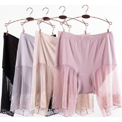 1PC High Waist Women Lace Panty Safety Shorts Body Shaper Anti Chafing Safety Knickers Slim Lingeries Short Pants Summer