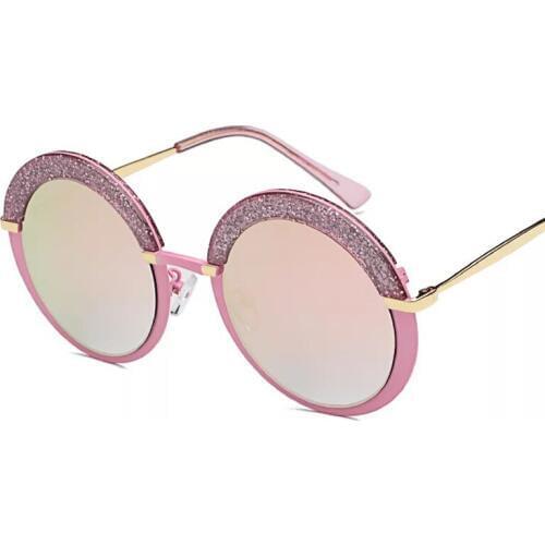 Fashion Metal Round Sunglasses Blue for Woman hot brand Ladys Designer Eyeglasses Pink in high quality with case Discount Sale