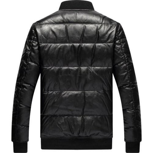 Winter Genuine Leather Down Jacket Men Sheepskin Coat Plus Size Baseball Jacket Real Leather Jackets 2020 1927 KJ3711
