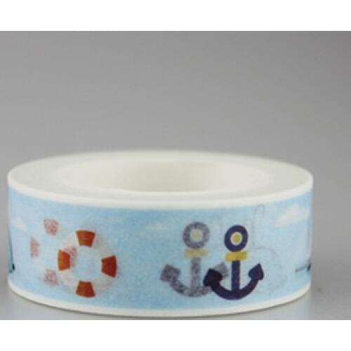 1.5cm Ocean route whale Adhesive Tape for Scrapbooking DIY Craft Sticky Deco Masking Japanese Paper Washi Tape