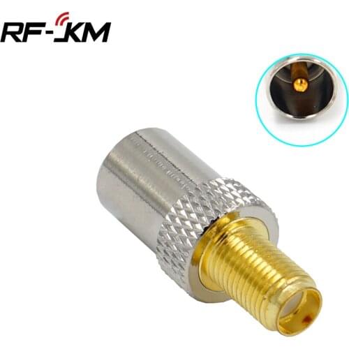 1Pcs RF Adapter SMA Female jack to TV Male plug RF Coaxial Connector High Quanlity Straight