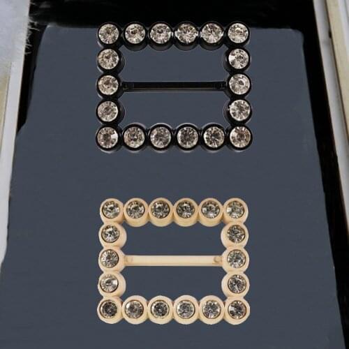 10pc Square Rhinestones Buckles Diamond Buckle Diy Ribbon Accessores Wedding Decorative Slider Crystal Waistband Belt K512