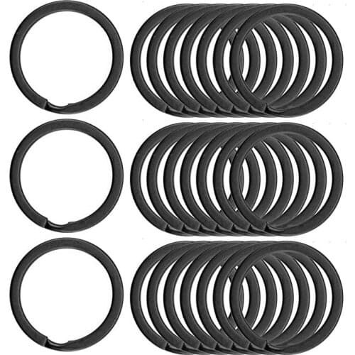 100Pcs Round Flat Key Chain Ring Metal Split Dog Tag Keychain Rings for Home Car Keys Attachment Paracord Lanyards Accessories