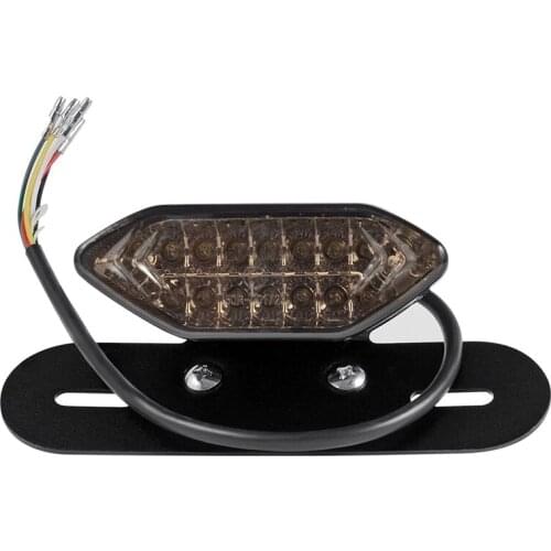 12V LED Universal Motorcycle Integrated Brake Tail Running Light Turn Signal License Plate Lamp