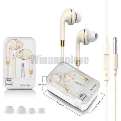 200pcs colorful 3.5mm In ear candy Earphone With Crystal Box As Gift For iphone MP3 MP4 Mobile phone