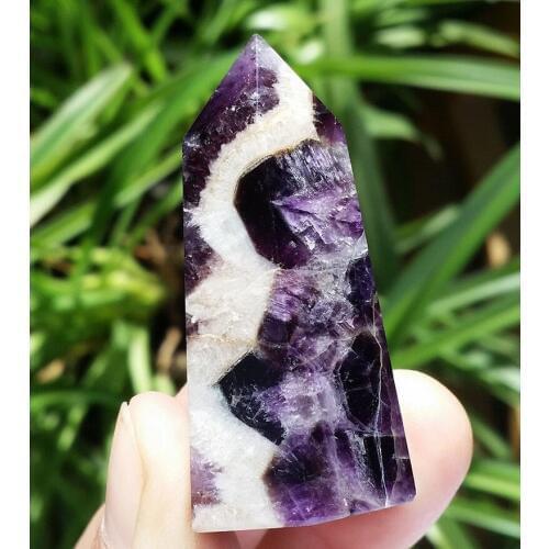 36g NATURAL Dream Amethyst QUARTZ CRYSTAL WAND POINT HEALING