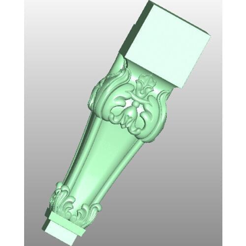 3D model STL format file for cnc router engraving furniture sofa cabinet chair leg pattern Artcam 677