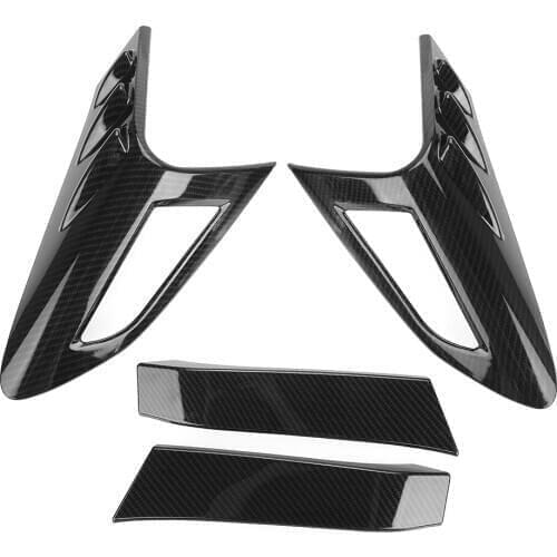 4Pcs Black Carbon Fiber Style Rear Back Lamp Tail Light Cover Trim Scratch Resistance Car Light Protect For Toyota CHR 2018