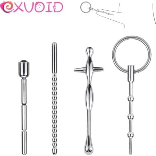 EXVOID Anal Dilatator Sounds Sounding NO Vibrator Metal Sex Toys For Men Male Penis Insert Device Penis Plug Urethral Catheter