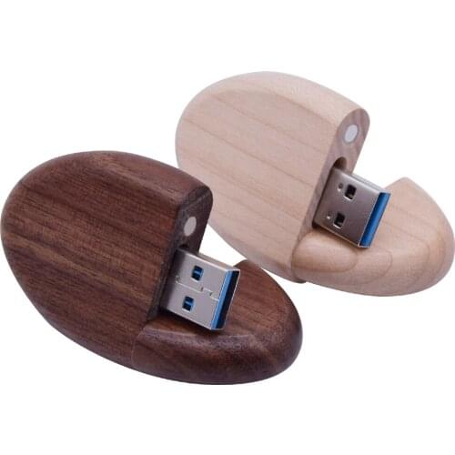 Wooden Eggshell USB Flash Drive 3.0 Custom LOGO Flashdrive Pendrive 4GB 8GB 16GB 32GB Pen Drive U Disk Memory Stick Wedding Gift