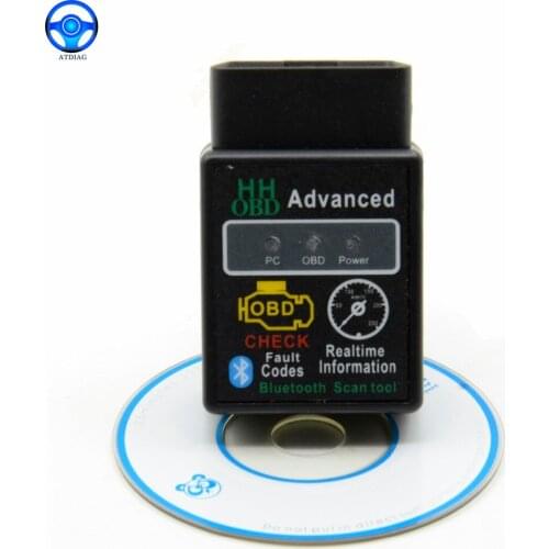 HH OBD ELM327 Bluetooth OBD2 OBDII CAN BUS Check Engine Car Auto Diagnostic Scanner Tool Interface Adapter For Android PC