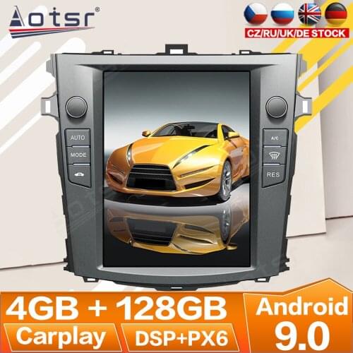 For Toyota Corolla 2007 2008 2009-2013 Android Radio Multimedia Car Cassette Recorder Stereo Player Tesla PX6 GPS Navi Head Unit