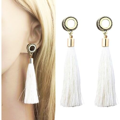 JUNLOWPY Fashion Dangle Earrings Piercings Tunnel Plugs Body Jewelry Ear Stretchers Gauges 2pcs 6-20mm Cartilage Helix Expanders