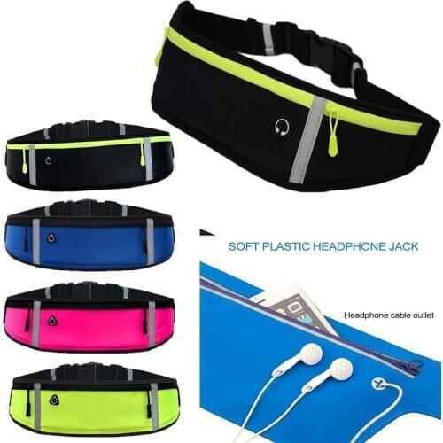 Multifunctional Outdoor Running Bag Unisex Sports Camping Waist Bags Waterproof Hiking Bum Bag USB Waist Pack Phone Belt Bag