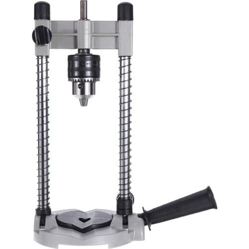 45-90 Angle Adjustable Drill Guide Attachment With Chuck Drill Holder Stand Drilling Guide for Electric/Power Drill Woodworking