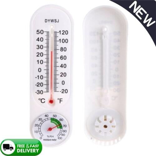 Hot Sales Wall Thermometer Indoor Outdoor Hang Garden Greenhouse Household Office Room Tools Humidity Meter Breeding Thermometer