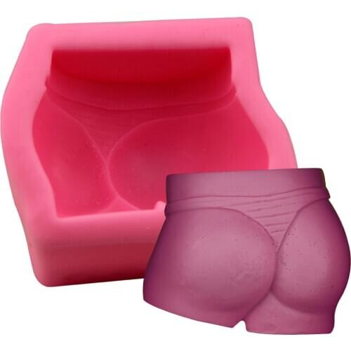 Bikini Bottom Thong Cake Mold DIY Silicone Fondant Baking Tool Ice Tray Soap Mold Women Hip Cake Decorating Tool