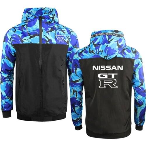 Spring Autumn New Fashion GTR Car Logo Print Mens hoodie zipper Jacket Sweatshirts Mens jackets Clothing Sweatshirt