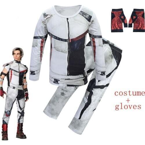 Boys Clothes Halloween Costume for Kids Descendants 3 Jay Carlos Cosplay Children Zentai Funny Party Clothing Sets T-shirt Pants