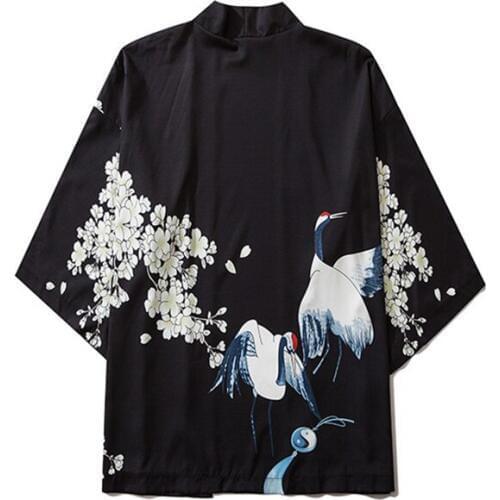 Sexy nightware Harajuku Japanese Fashion Kimono for Girls Women Men 2020 Cardigan Blouse Haori Obi Asian Clothes Samurai Kimono