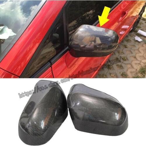 Fit For Honda CIVIC 2007-2011 2pcs Real carbon fiber Side Rearview Mirror Cover Trim