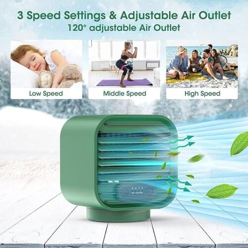 Portable Air Conditioner Personal Air Cooler for Small Space Office Home Room Mini Evaporative Personal Desk Fan