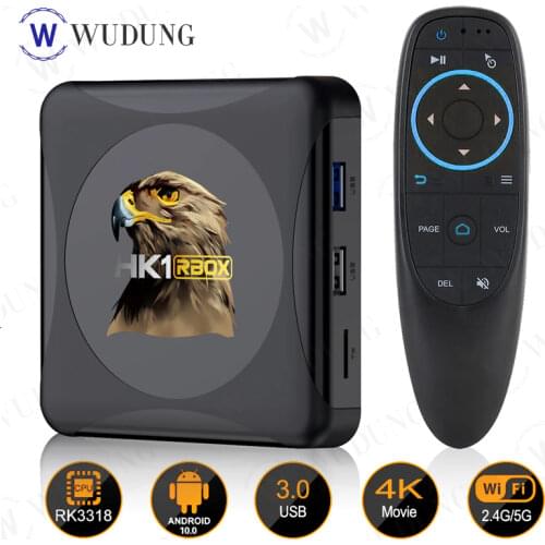 HK1 RBOX R1mini Android10 Smart TV Box 4GB 64GB Rockchip RK3318 Wireless 2.4G&5.0G Dual WIFI BT4.0 4K HD Set Top Box PK X96Q
