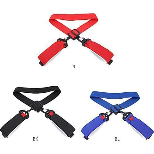 Adjustable Skiing Poles Shoulder Hand Carrier Lash Handle Straps Porter Hook Loop Protecting Black Nylon Ski Handle Strap Bags