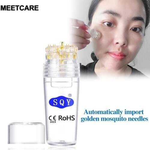 Hydra Derma Roller Gold 0.25mm Derma Stamp Tips Microneedle Anti Aging Skin Rejuvenation Reusable Injection Dermaroller Tool