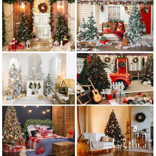 Vinyl Christmas Photography Backgrounds Tree Gift Children Baby Portrait Photo Backdrop For Studio Photocall Props 21518HYD-01