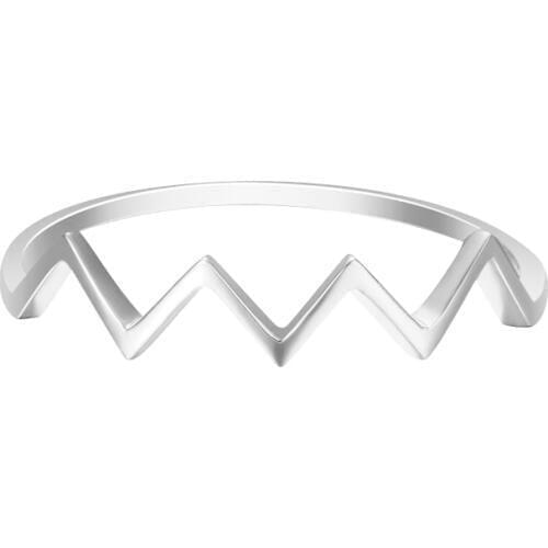 EDI 14k White Gold Superimposable Tail Ring Wave Ring Mtach Band For Women Party Birthday Gift For Self