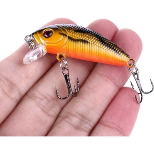 1PCS 5cm 3.6g Topwater Swim Fish Fishing Lure Artificial Hard Bait Mini Fishing Crankbait Wobblers Carp Fishing Accessories