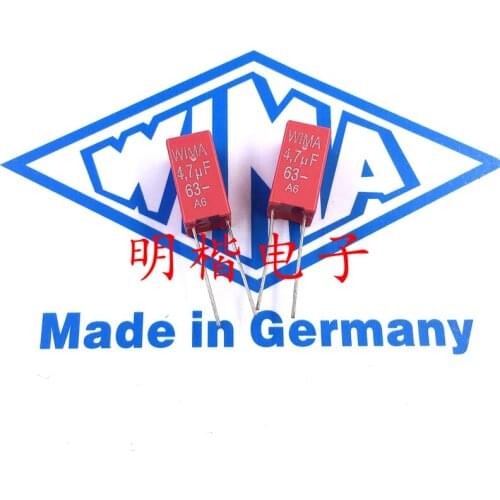 10pcs WIMA MKS2 63V 4.7uF 475 63V475 4u7 Pitch 5mm