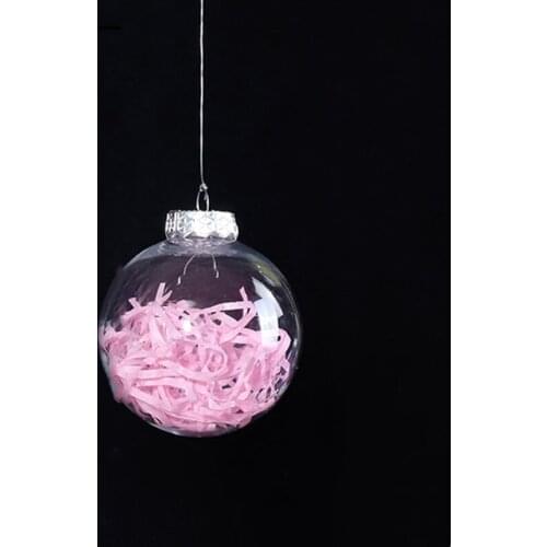 2pcs/pack Diameter=6cm Mini Size Transparent Glass Globe Wedding Party Decorative Hanging Ball Christmas Pendant Ornament