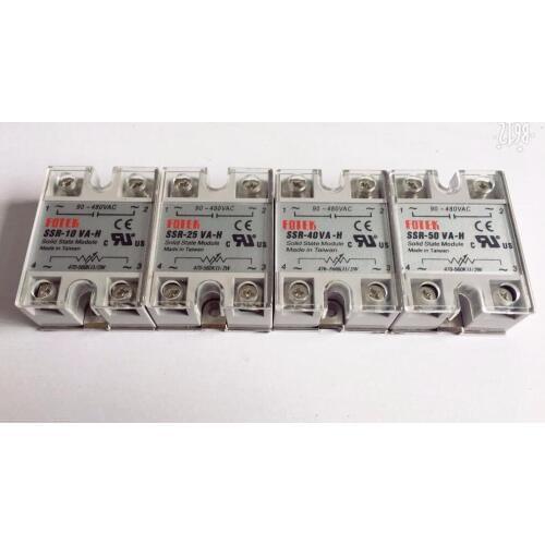 5PCS SSR-10VA-H SSR-25VA-H SSR-40VA-H SSR-50VA-H Solid State Relay Module with Plastic Cover 470-560K Ohm/2W TO 90-480VAC