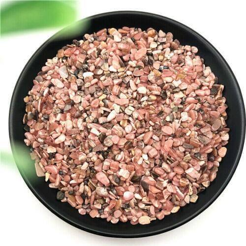 50g 3-5mm Natural Rhodochrosite Quartz Crystal Gravel Bulk Chip Stones Healing Reiki Natural Stones and Minerals